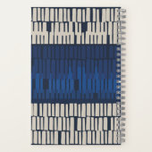 Moderne Blaue Abstrakte Geometrie Notizblock (Rückseite)