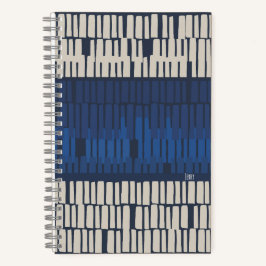 Moderne Blaue Abstrakte Geometrie Notizblock