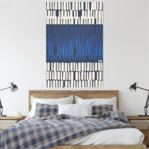 Moderne blaue abstrakte geometrische Wandkunst