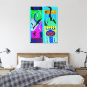 Moderne blaue Abstrakte Inspiration von Matisse Leinwanddruck (Insitu (Schlafzimmer))
