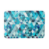 Moderne blaue Abstrakte Muster Bath Mat Badematte (Vorderseite)