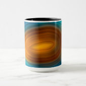 Moderne Blaue Achat Scheibe Gold Tasse (Zentrum)