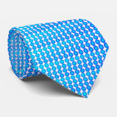 Moderne blaue Achteckmuster Krawatte (Gerollt)