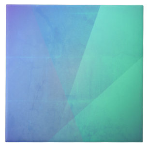 Moderne blaue Aqua- und Türkis-Geometrie-Gradation Fliese