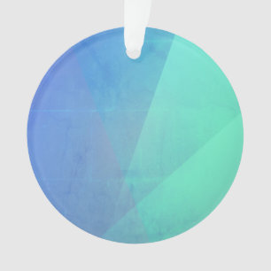 Moderne blaue Aqua- und Türkis-Geometrie-Gradation Ornament