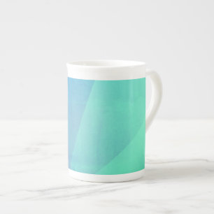 Moderne blaue Aqua- und Türkis-Geometrie-Gradation Porzellantasse