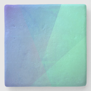 Moderne blaue Aqua- und Türkis-Geometrie-Gradation Steinuntersetzer