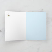 Moderne blaue Aquarellblume-Bibelkarte Dankeskarte (Innenseite)