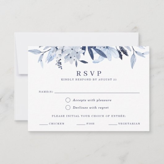 Moderne blaue Aquarelltöne - UAWG Auswahl Einladung (Vorderseite)