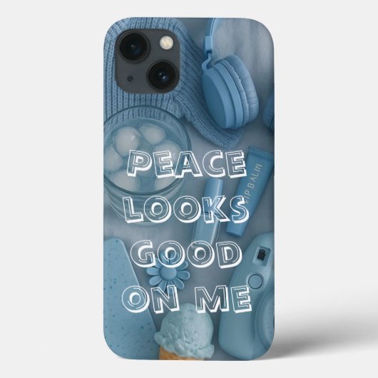Moderne blaue ästhetische Handyhülle Case-Mate iPhone Hülle (Rückseite)