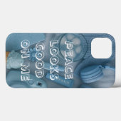 Moderne blaue ästhetische Handyhülle Case-Mate iPhone Hülle (Rückseite (Horizontal))