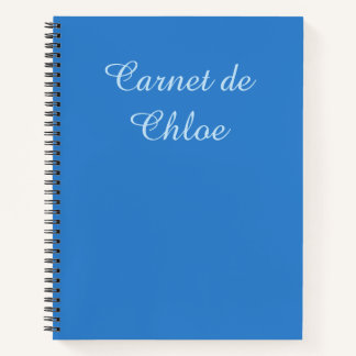 Moderne blaue auf eisblaue französische Carnet-Not Notizblock