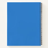 Moderne blaue auf eisblaue französische Carnet-Not Notizblock (Rückseite)