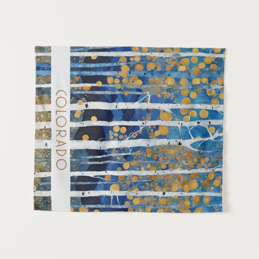 Moderne Blaue Berglandschaft Wandteppich (Vorderseite (Horizontal))