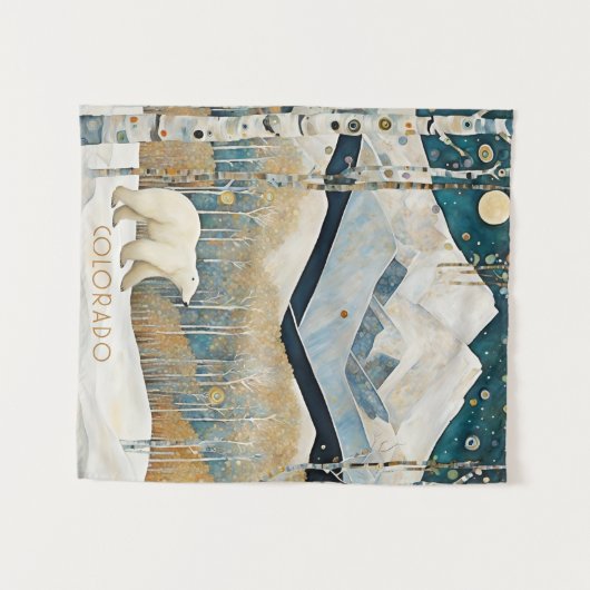 Moderne Blaue Berglandschaft Wandteppich (Vorderseite (Horizontal))