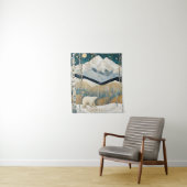 Moderne Blaue Berglandschaft Wandteppich (Beispiel)