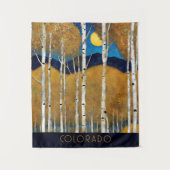 Moderne Blaue Berglandschaft Wandteppich (Vorderseite)