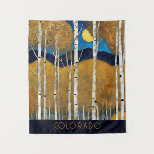 Moderne Blaue Berglandschaft Wandteppich