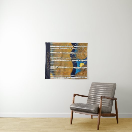 Moderne Blaue Berglandschaft Wandteppich (Beispiel (Horizontal))