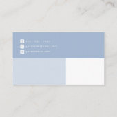 Moderne, blaue Berufliche Visitenkarte (Rückseite)