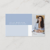 Moderne, blaue Berufliche Visitenkarte (Vorderseite)