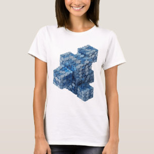 Moderne Blaue BLUE COINS TREPPE Modernes Design T-Shirt