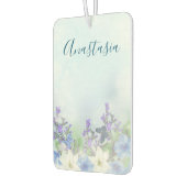 Moderne blaue Blumen Autolufterfrischer (Links)