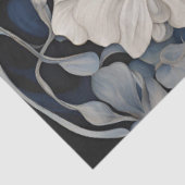 Moderne blaue Blumendekoupage Seidenpapier (Ausschnitt)