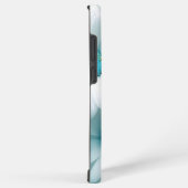 Moderne Blaue Blüten Samsung Galaxy Hülle (Rechte Seite)