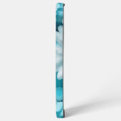 Moderne Blaue Blüten Samsung Galaxy Hülle (Linke Seite)