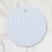 Moderne blaue Bogen-Hochzeitsdusche-Dankeschön-Ges Geschenkanhänger (Rückseite)