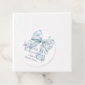 Moderne blaue Bogen-Hochzeitsdusche-Dankeschön-Ges Geschenkanhänger (Beispiel)