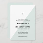 MODERNE BLAUE COLORBLOCK Hochzeitsszenario Einladung (Vorne/Hinten)