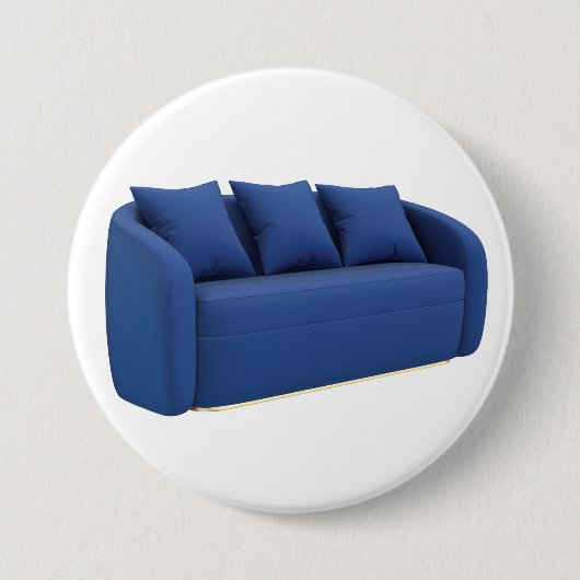 Moderne blaue Couch Button (Vorderseite)