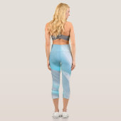 Moderne, blaue Dekoration Capri Leggings (Rückseite)