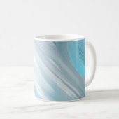Moderne, blaue Dekoration Kaffeetasse (VorderseiteRechts)