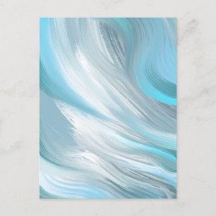 Moderne, blaue Dekoration Postkarte