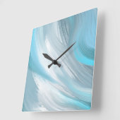 Moderne, blaue Dekoration Quadratische Wanduhr (Winkel)