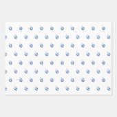 Moderne blaue dreieckige Muster Hanukkah Geschenkpapier Set (Vorderseite 3)