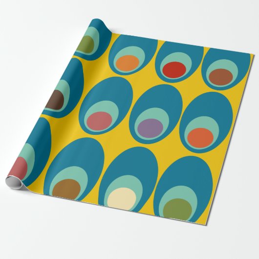 Moderne blaue Eier aus dem Mittelalter Geschenkpapier (Ungerollt)