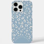 Moderne blaue elegante benutzerdefinierte Leoparde Case-Mate iPhone Hülle (Rückseite)