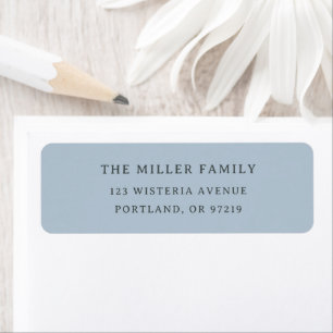 Moderne blaue elegante Familienname Rücksendeadres