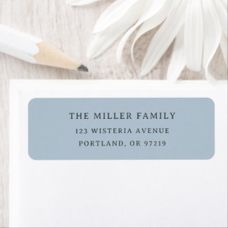 Moderne blaue elegante Familienname Rücksendeadres