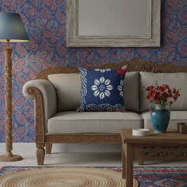 Moderne blaue elegante stilvolle zeitgenössische C Kissen