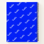 Moderne blaue Farbe - Trend Anfangsname Mit Monogr Notizblock (Rückseite)