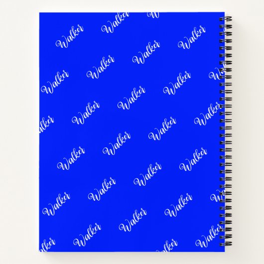 Moderne blaue Farbe - Trend Anfangsname Mit Monogr Notizblock (Rückseite)