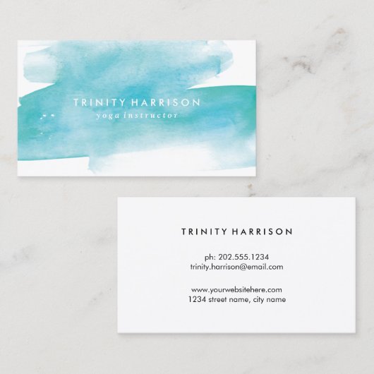 Moderne blaue Farbe Visitenkarte (Vorne/Hinten)