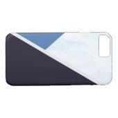 Moderne blaue Farben geometrische Dreiecke Case-Mate iPhone Hülle (Rückseite (Horizontal))