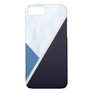 Moderne blaue Farben geometrische Dreiecke Case-Mate iPhone Hülle