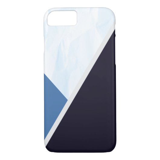 Moderne blaue Farben geometrische Dreiecke Case-Mate iPhone Hülle (Rückseite)